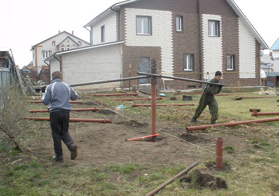 Закручивание свай